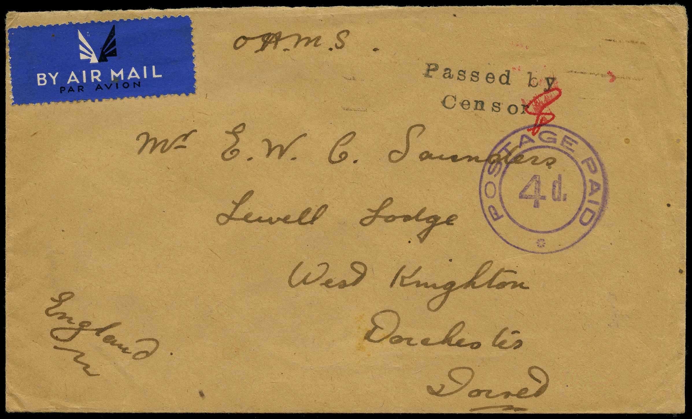 GB Postal history. 1939 airmail covers