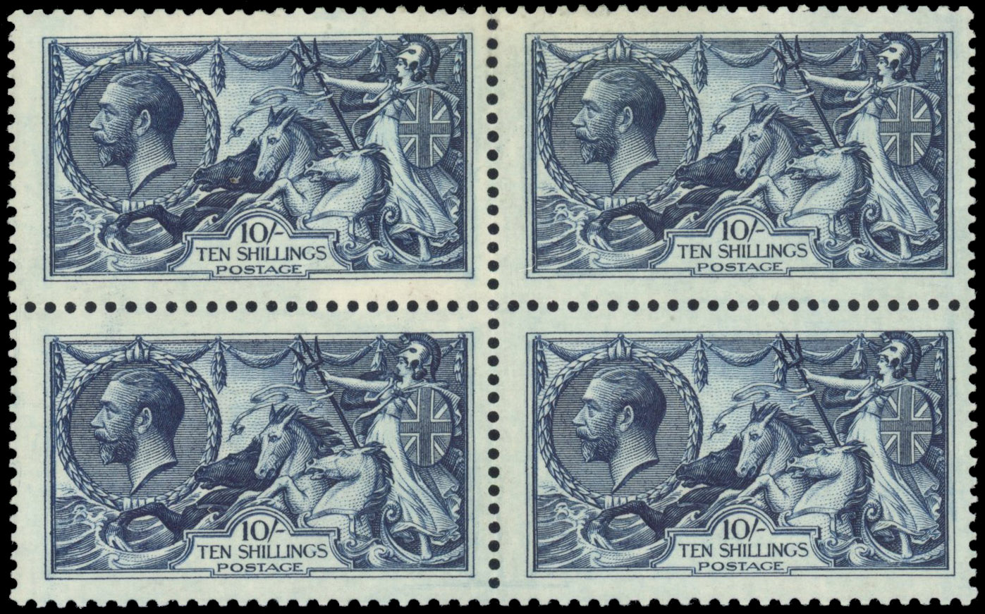 GB SG 402 10s in block of four mint