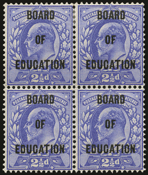 SGO85 2½d Board of Education x4 o.g.