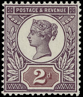 1899 Jubilee 2d colour trial, head plate in purple and duty plate in...