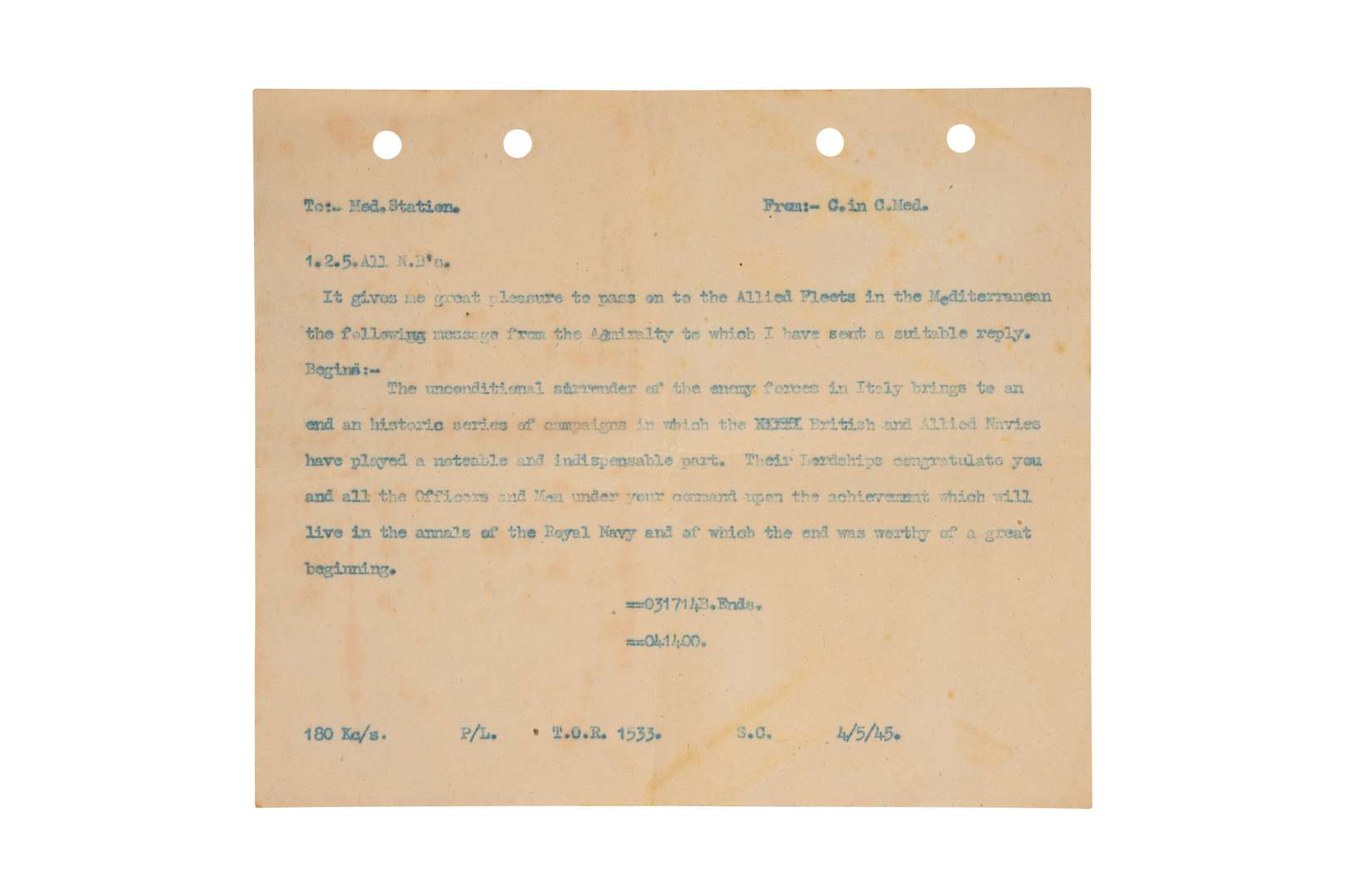 Unconditional Surrender