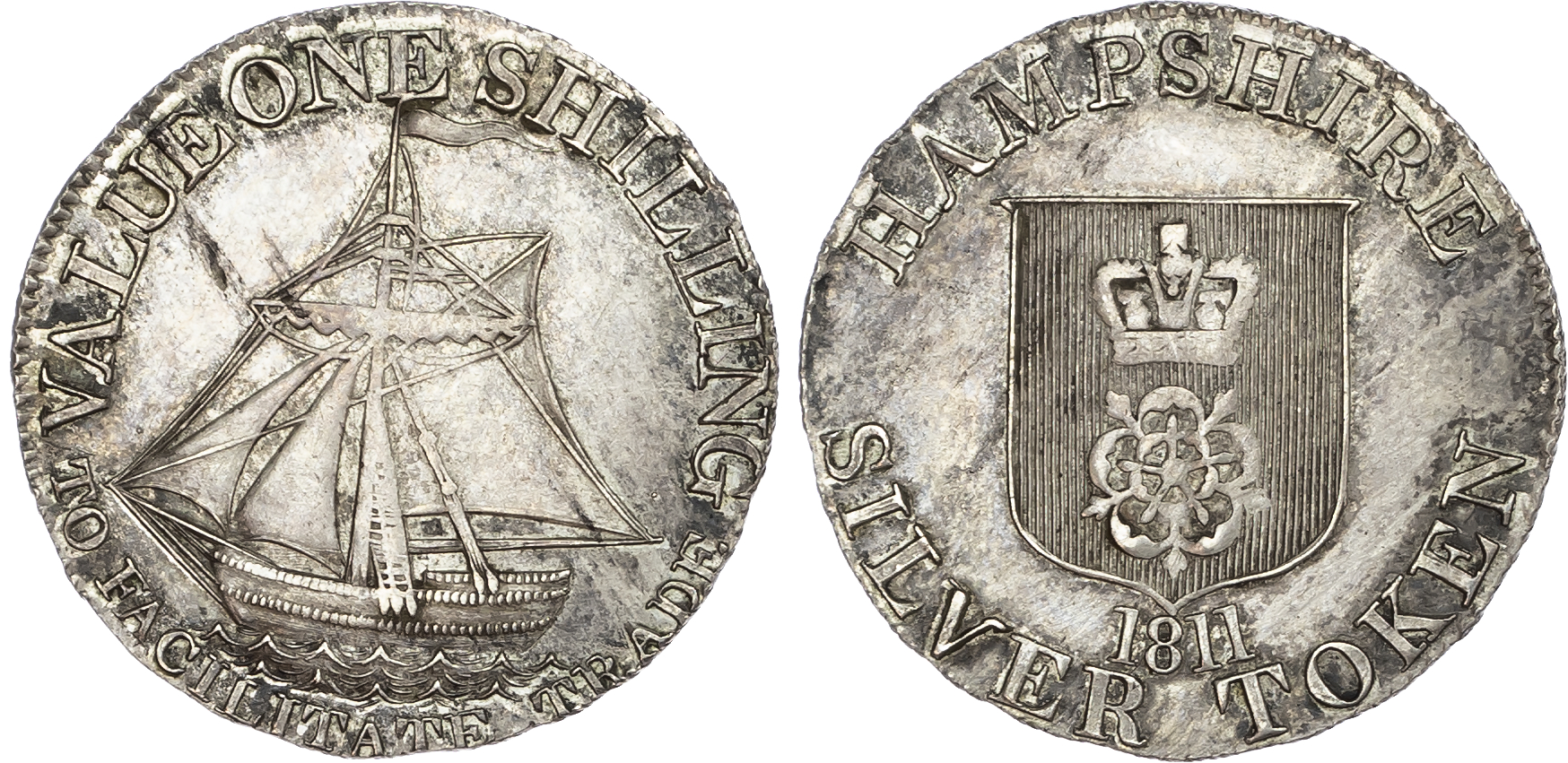 Hampshire. Silver shillings, 1811 (3). 
