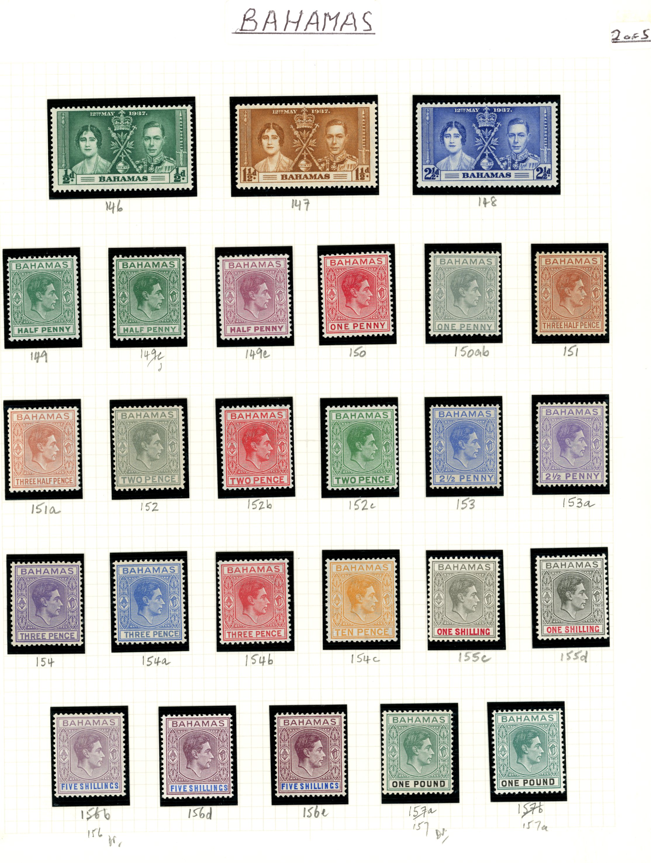 1937-49 mint collection (68) on...