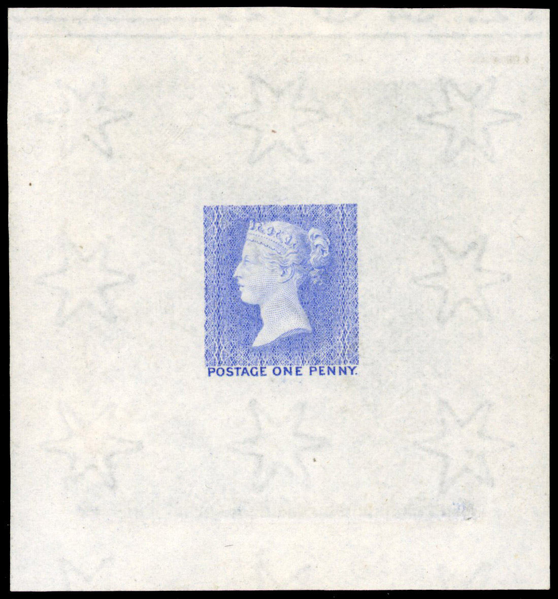 1919 1d Die proof of the first (Later rejected) 