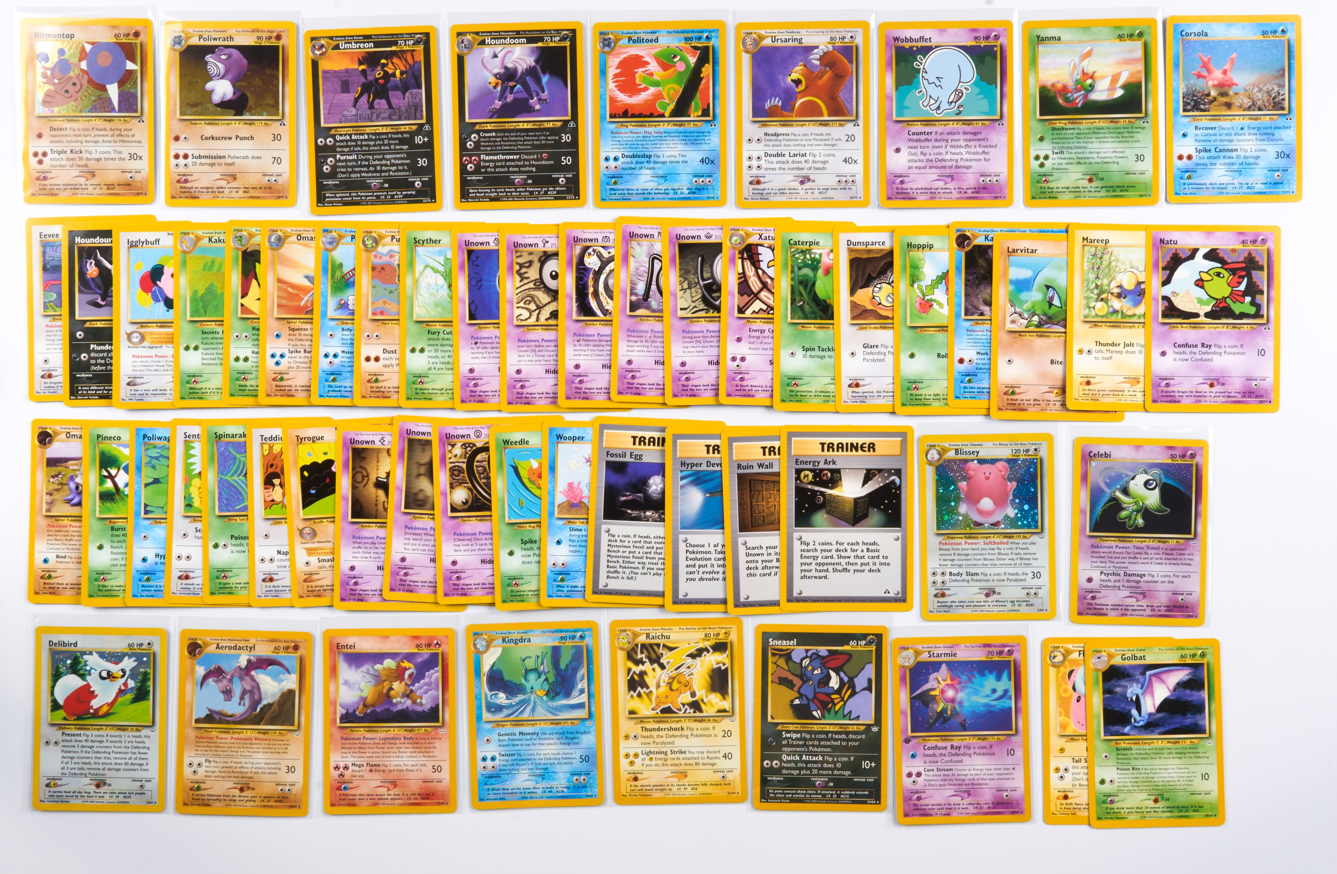 Neo Era Partially Complete Sets (Neo Genesis, Neo Revelations, Neo Discovery)
