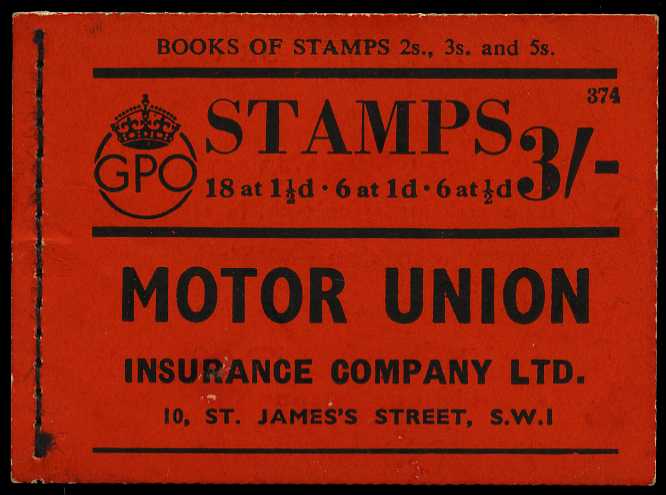 1940 (February) 3/- booklet (#374),...