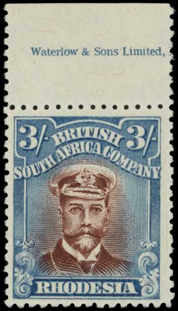 1922-3 3/- Head Die IIIB, perf 14, white...