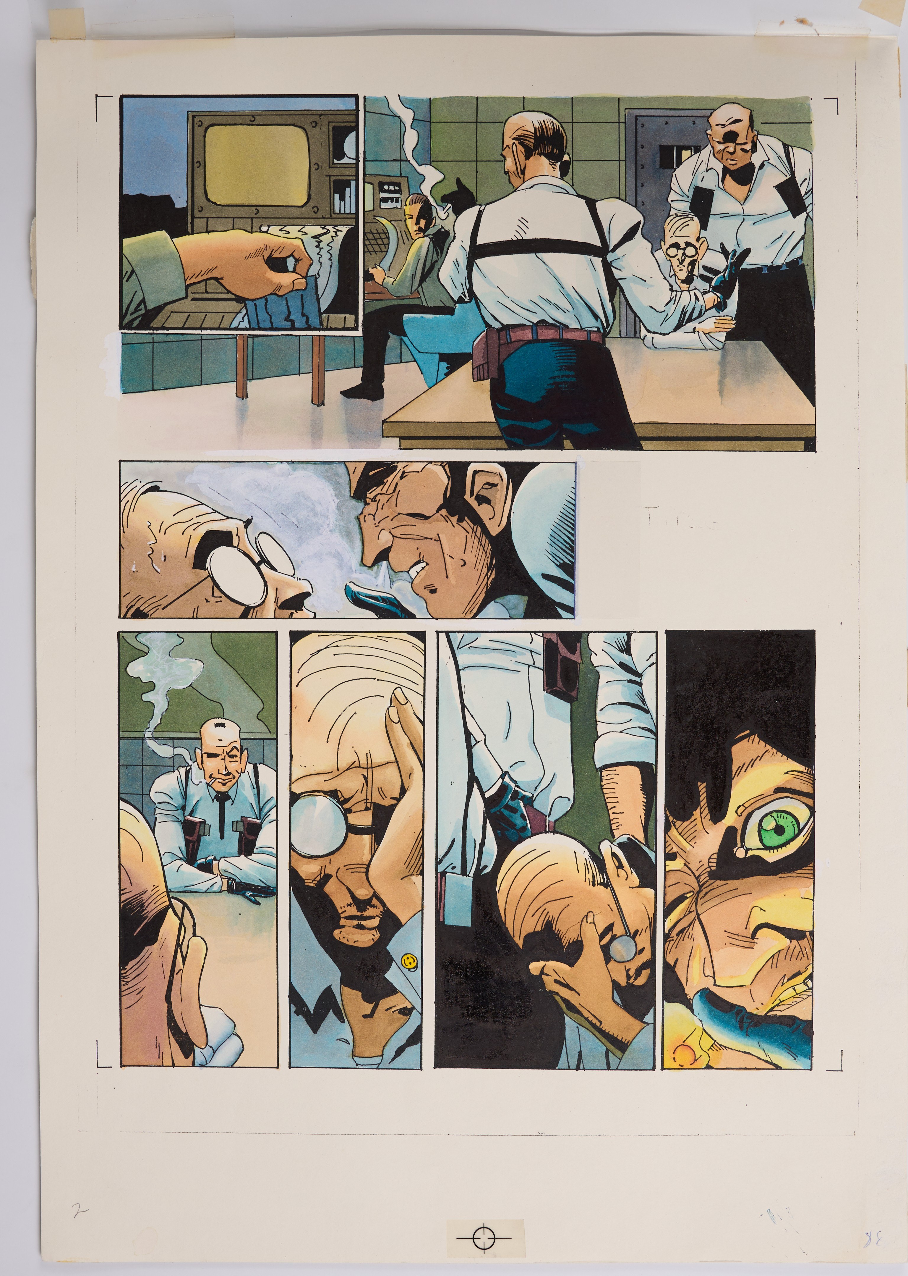 2000 AD Prog #843 Slaughter Bowl Part 2 Colour Full Story Pages (Fleetway, 1993) Total 5