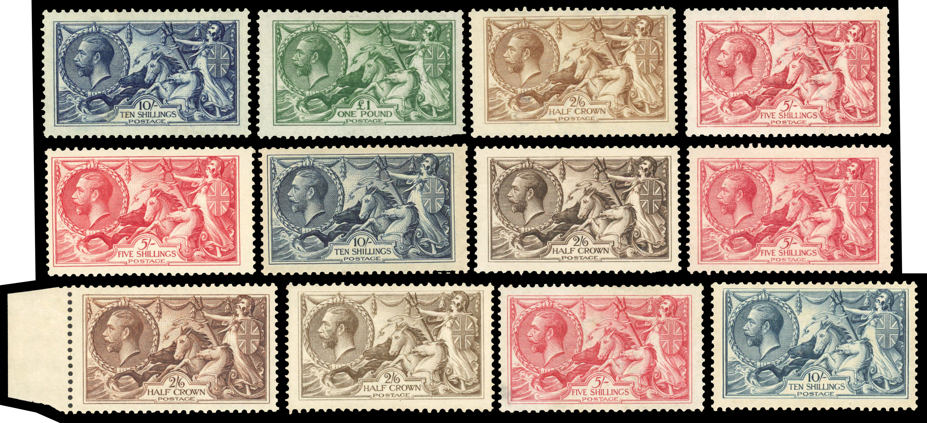 1913-34 ‘Seahorses’ mint selection