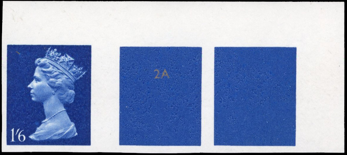 GB SG 743 1967-70 1s6d colour trial in deep ultramarine 