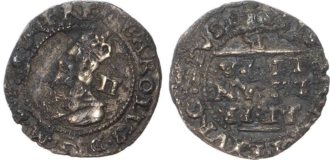 Charles I (1625-1649), Civil War Issues, Bristol, AR Halfgroat, (1643/45).