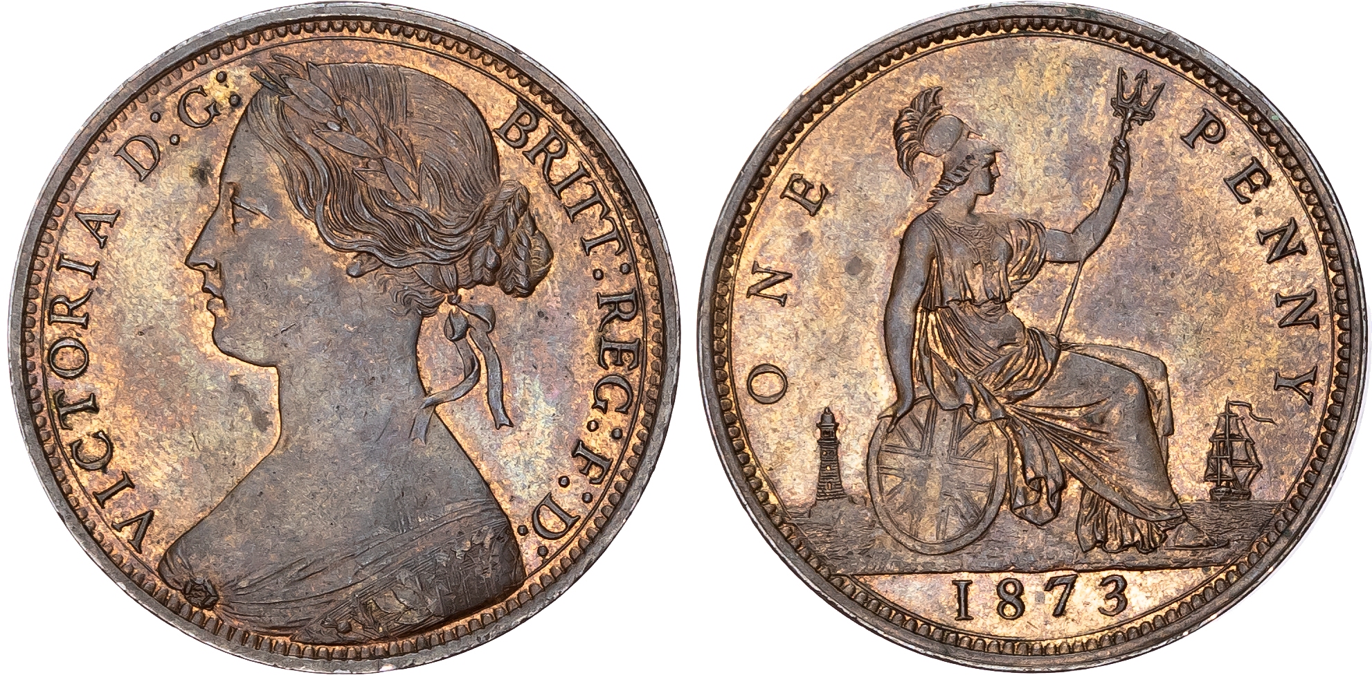 Victoria (1837-1901), Bronze Penny, 1873