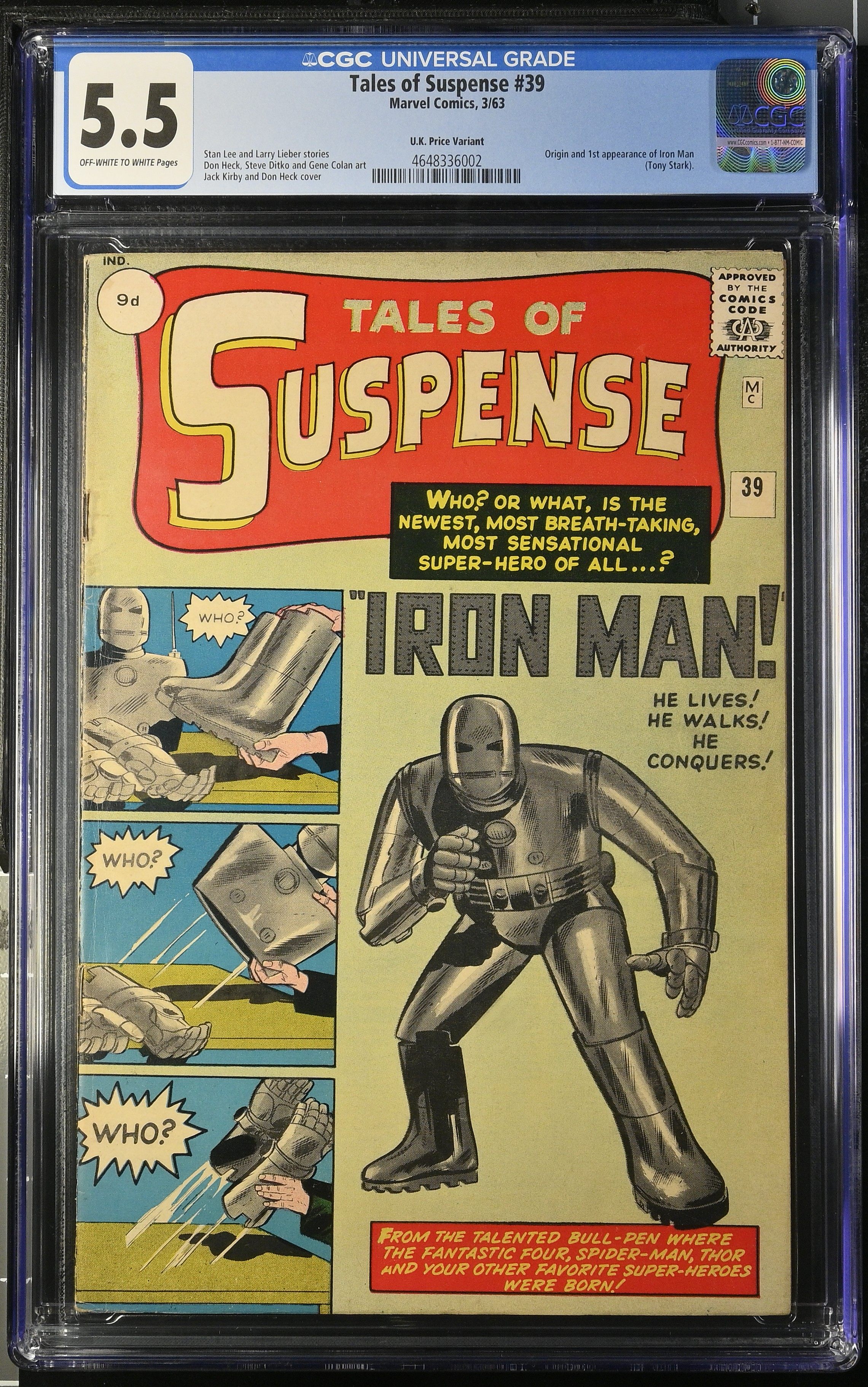 Tales Of Suspense #39 (Marvel Comics 1963) CGC 5.5 First Iron Man
