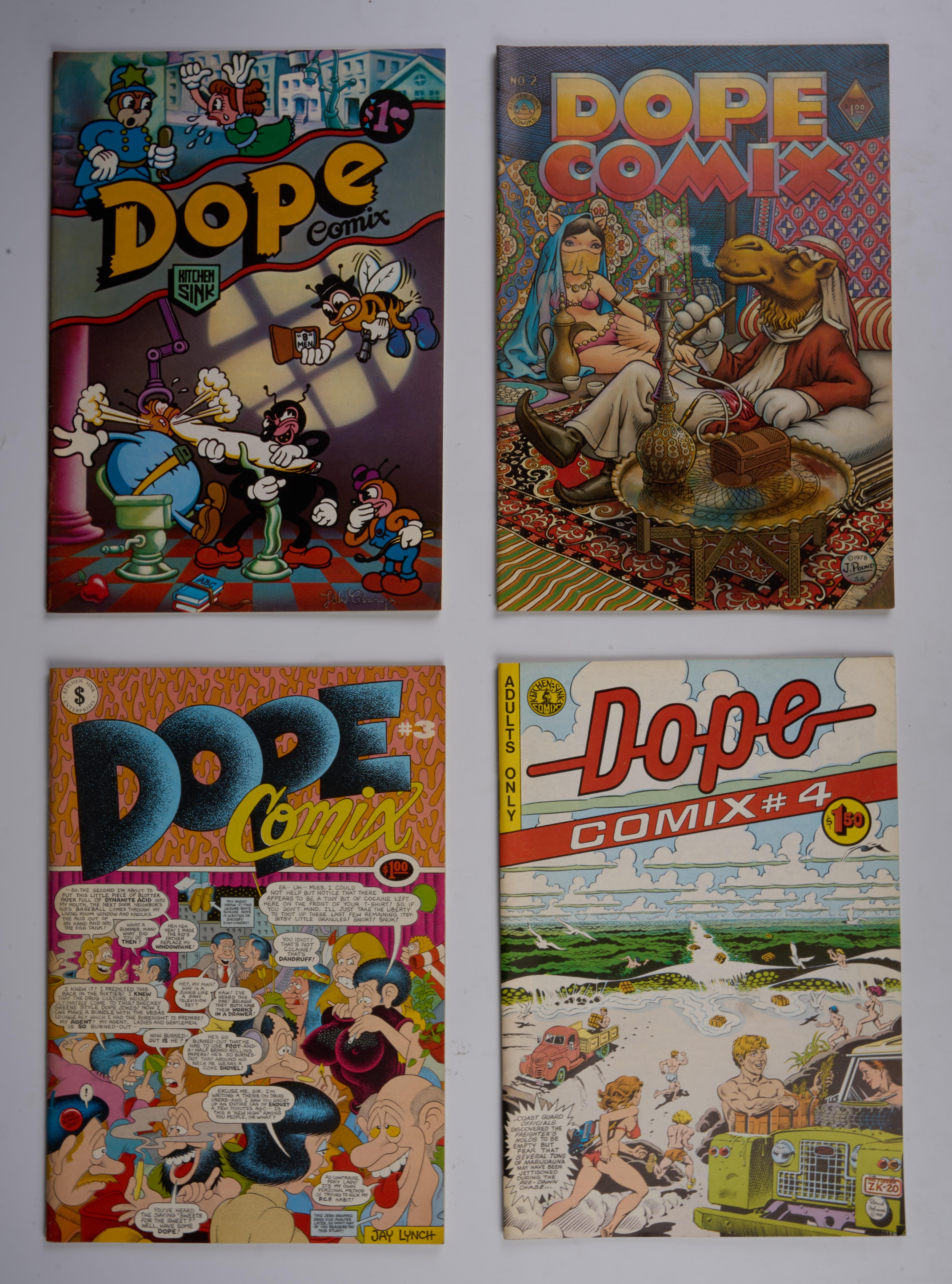 Dope Comix, Dopin' Dan & Corporate Crime Comics ( Kitchen Sink/Last Gasp Comics, 1973-84) Bundle of 9