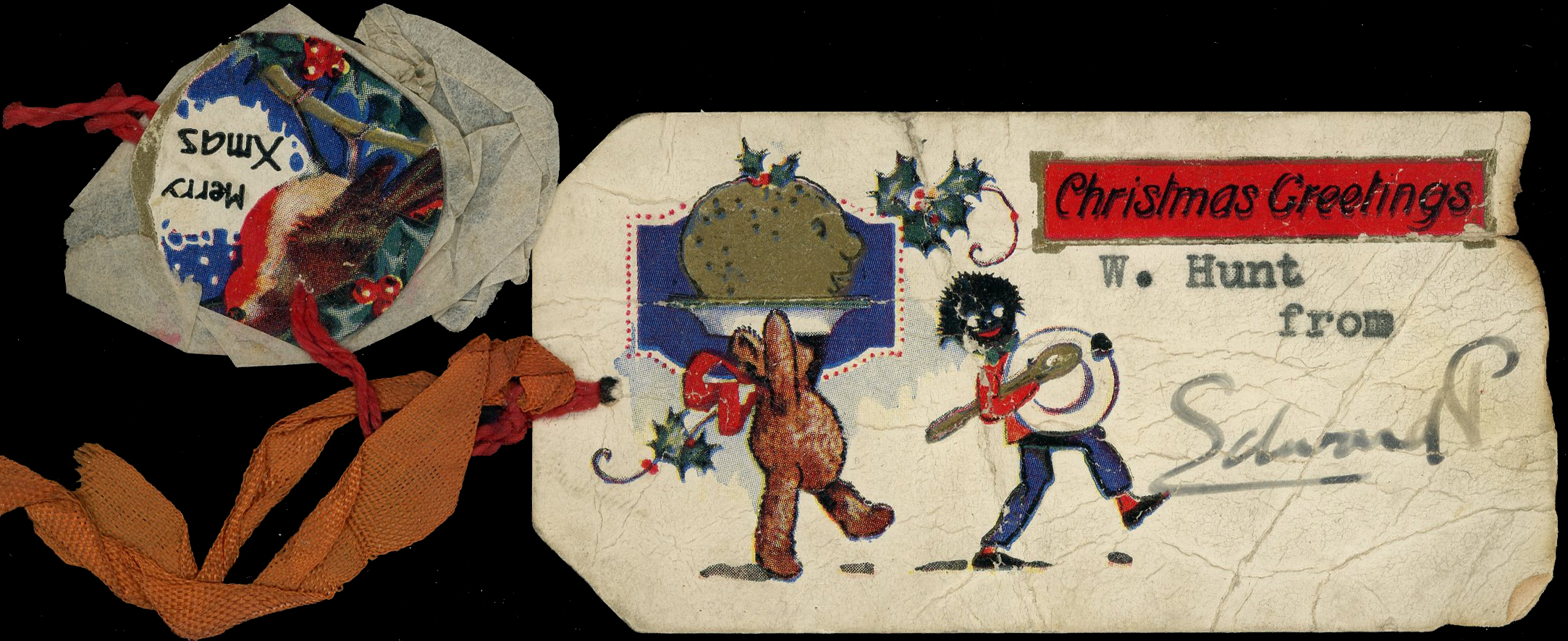 Great Britain 1930s Christmas gift tag signed by Edward VIII