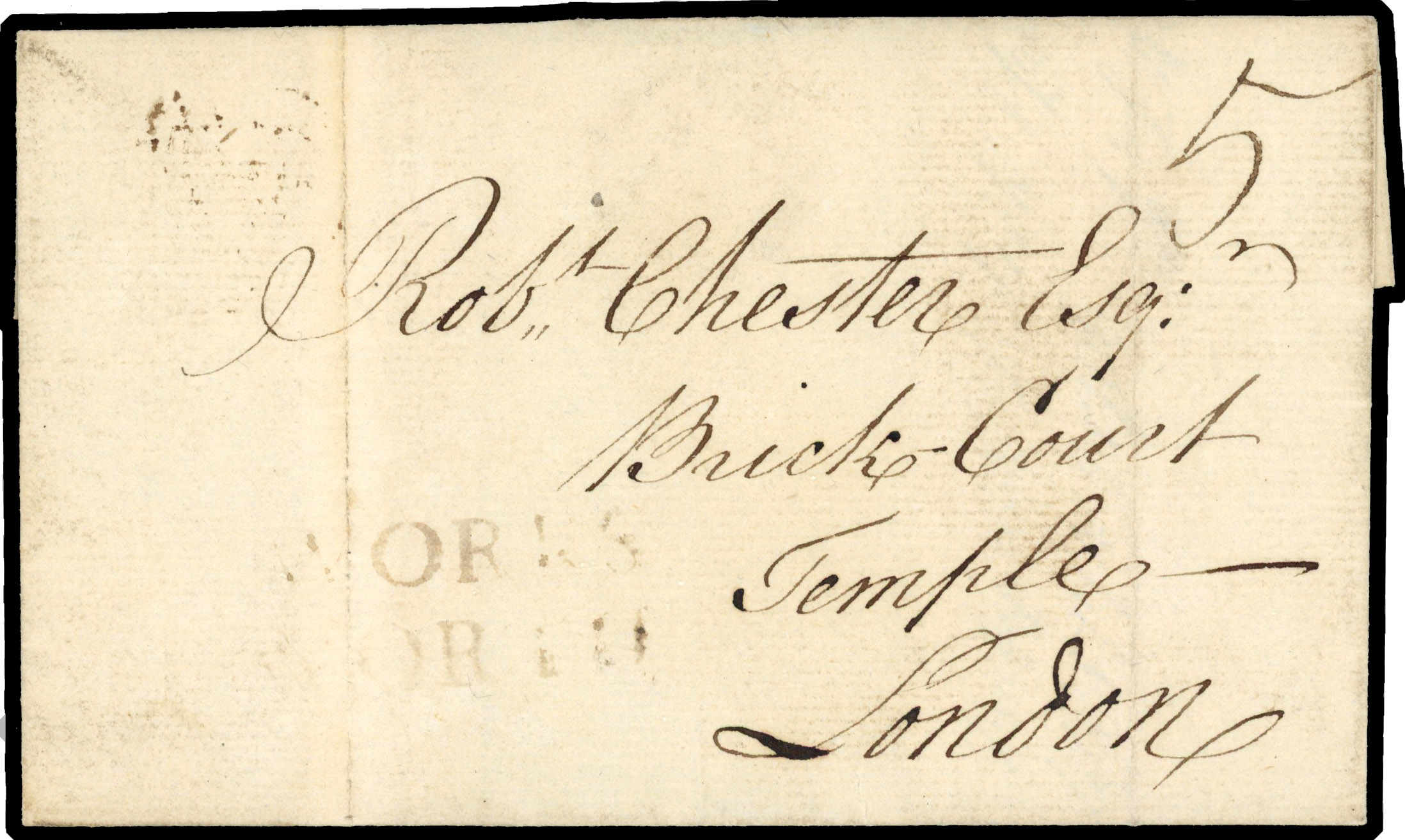 1787 pre-stamp entire sent 'JANy’ abbreviated cds (Jay. L4a) for the first day of use JA 27 1787