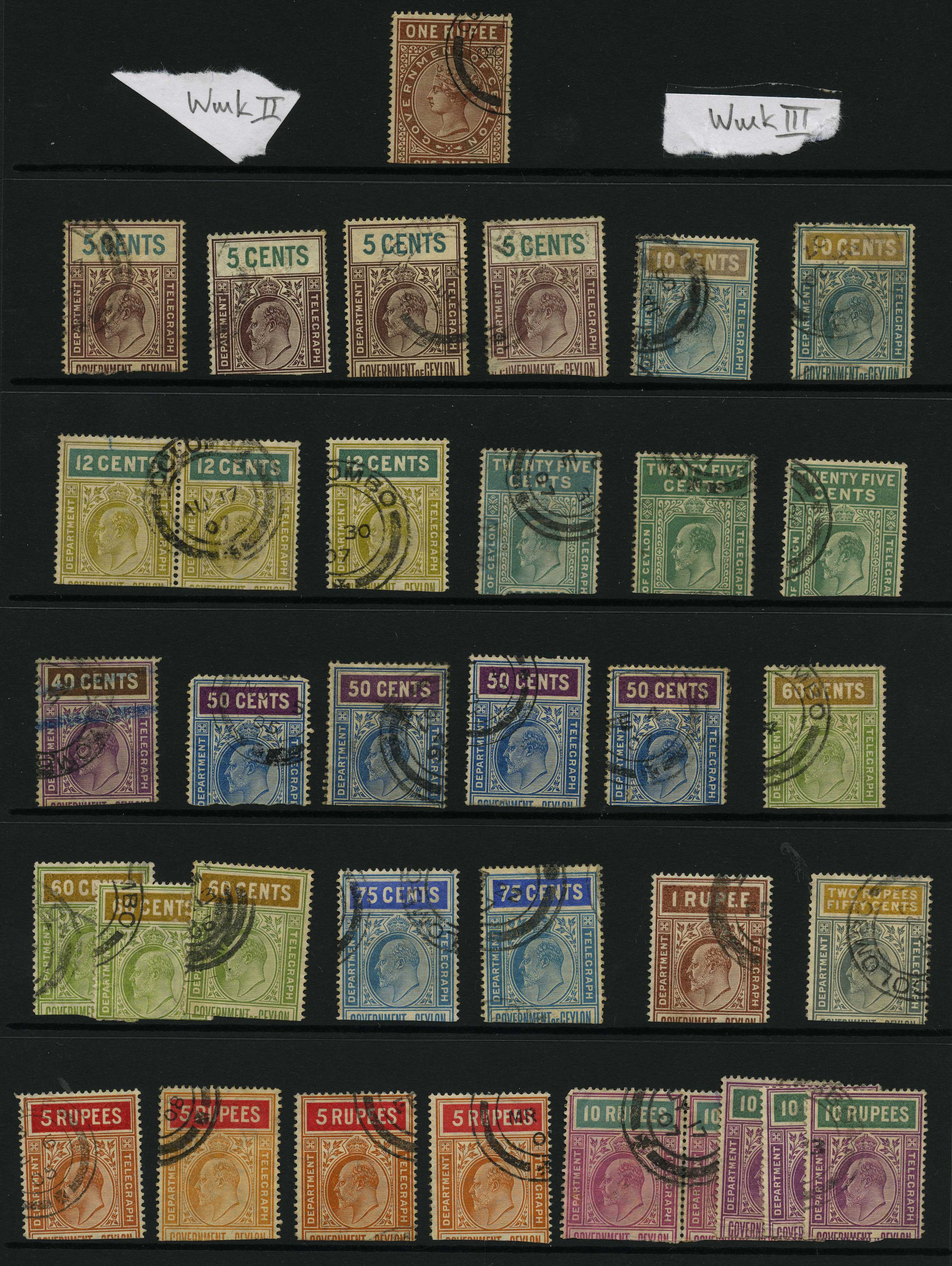 QV/KE VII range (just one stamp QV, a...