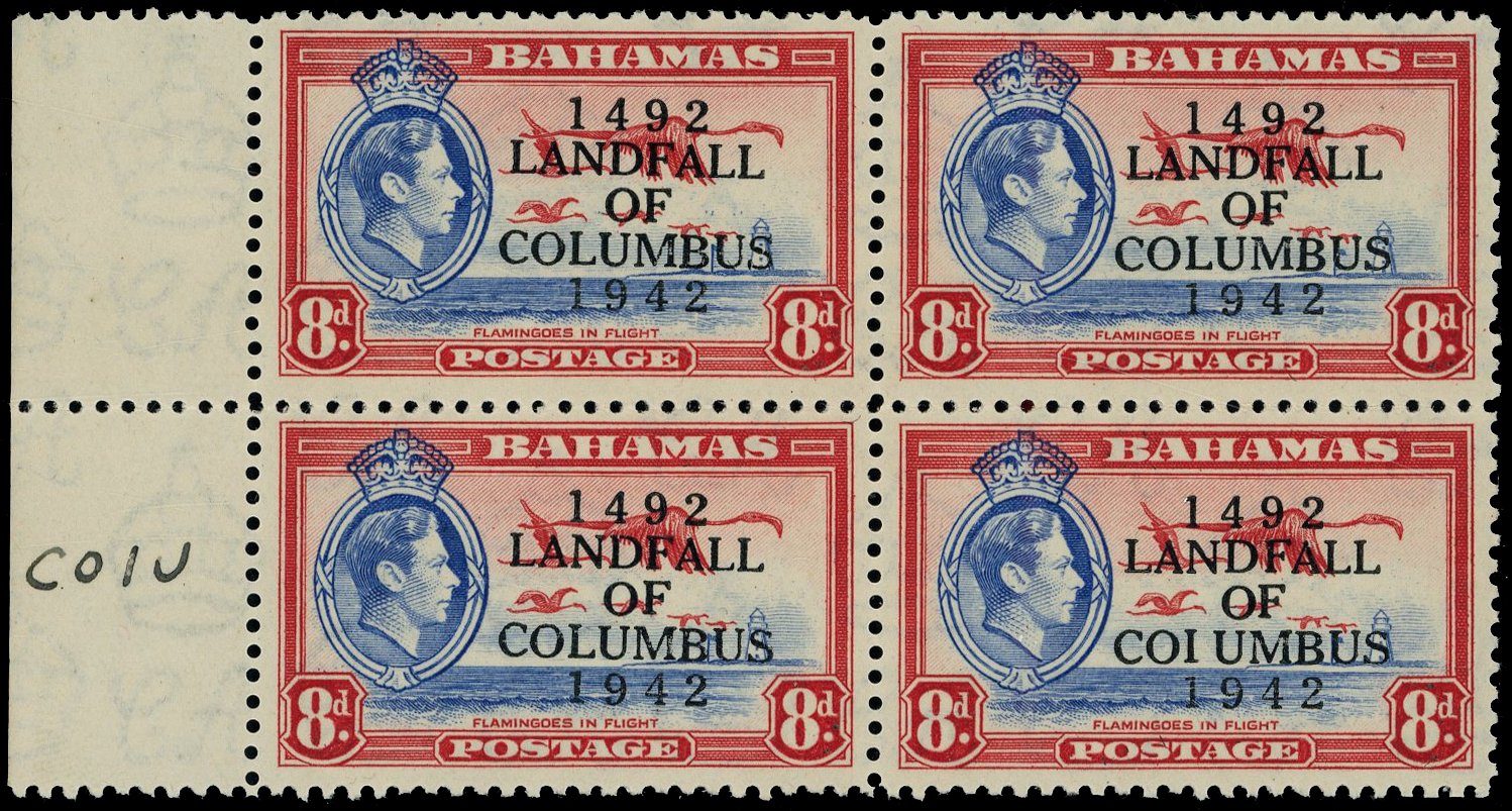 Bahamas SG 170a block mint