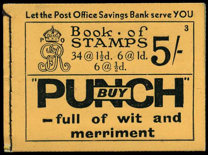 1933 (February) 5/- booklet (#3) with black...