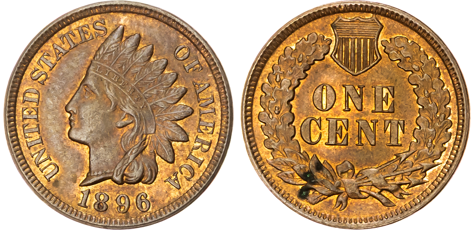 USA, Indian Head bronze Cent, 1896