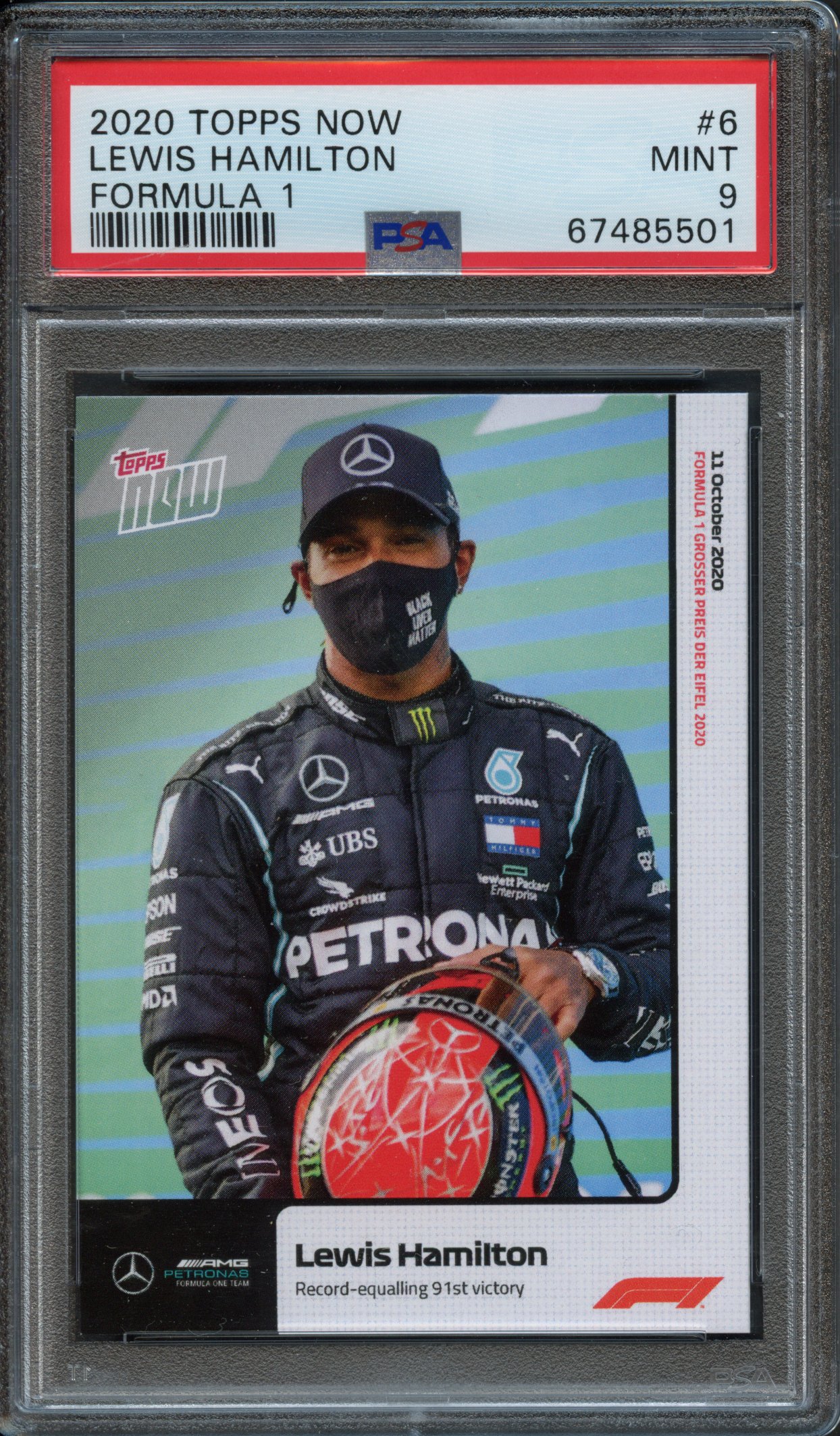 <p>PSA 9 Topps Now F1 Lewis Hamilton #6</p>
