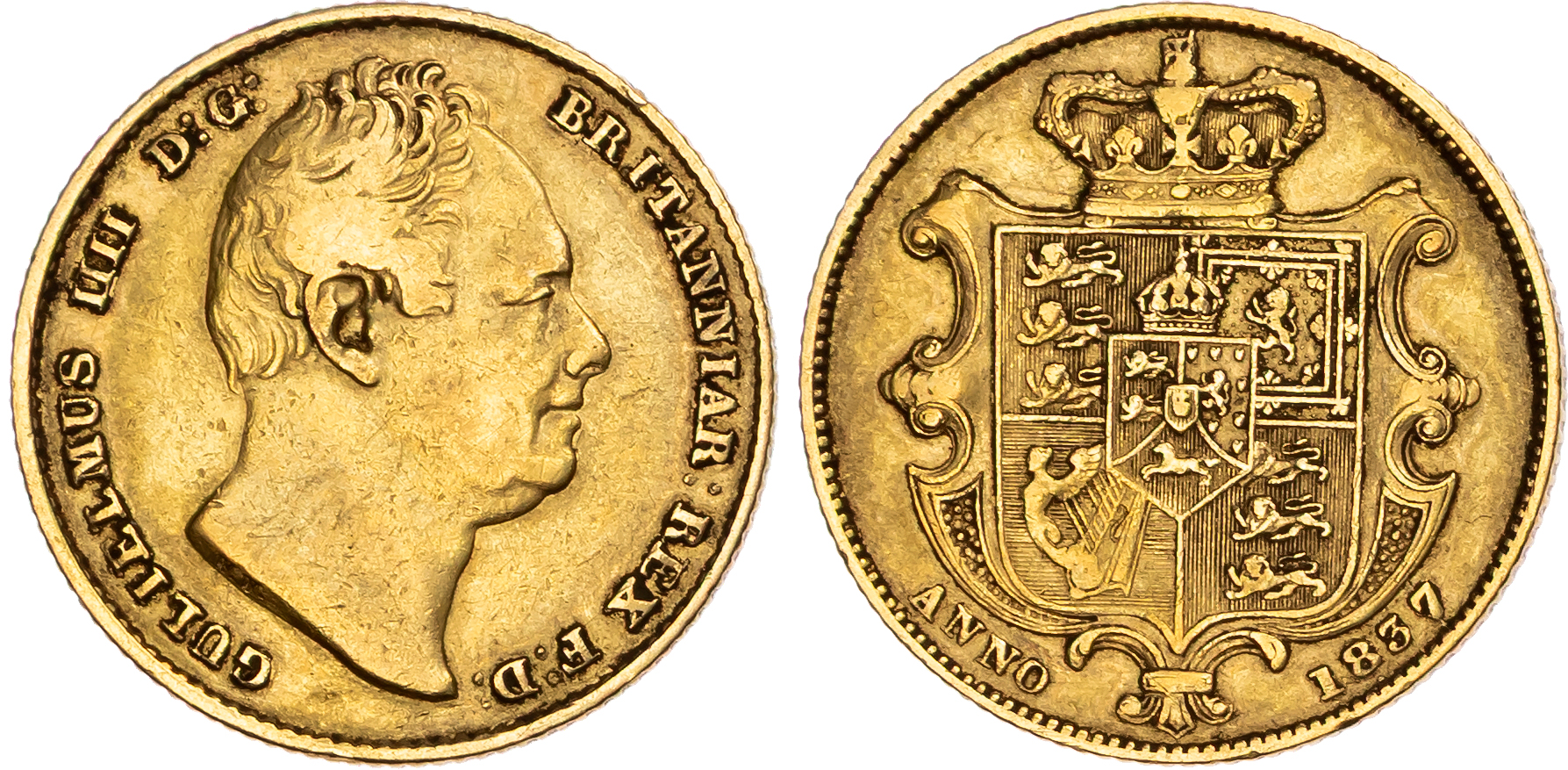 William IV (1830-1837), Sovereign, 1837.