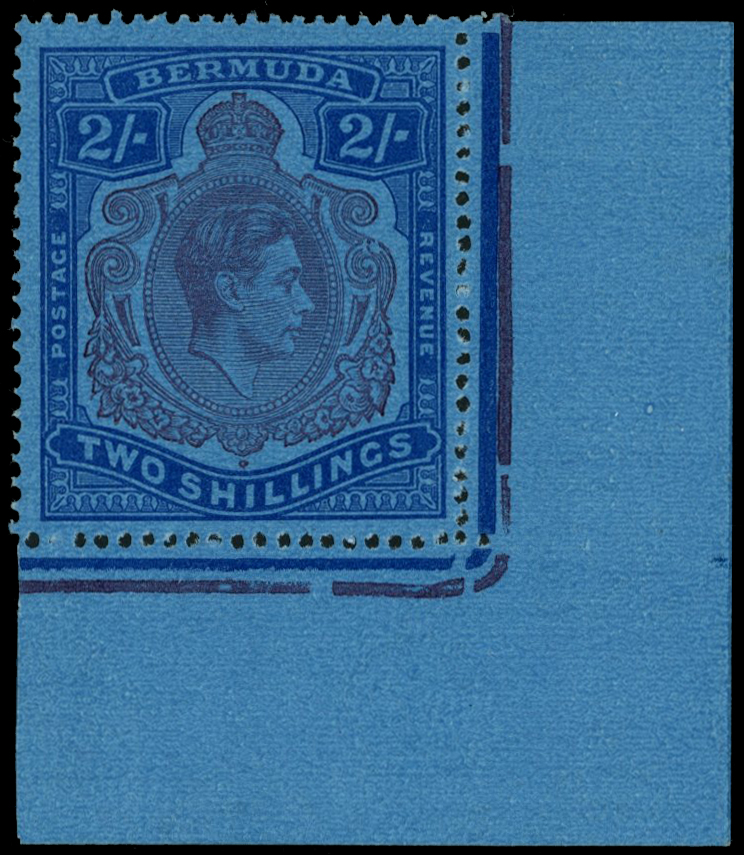 1942 2s ordinary paper, purple and blue on...