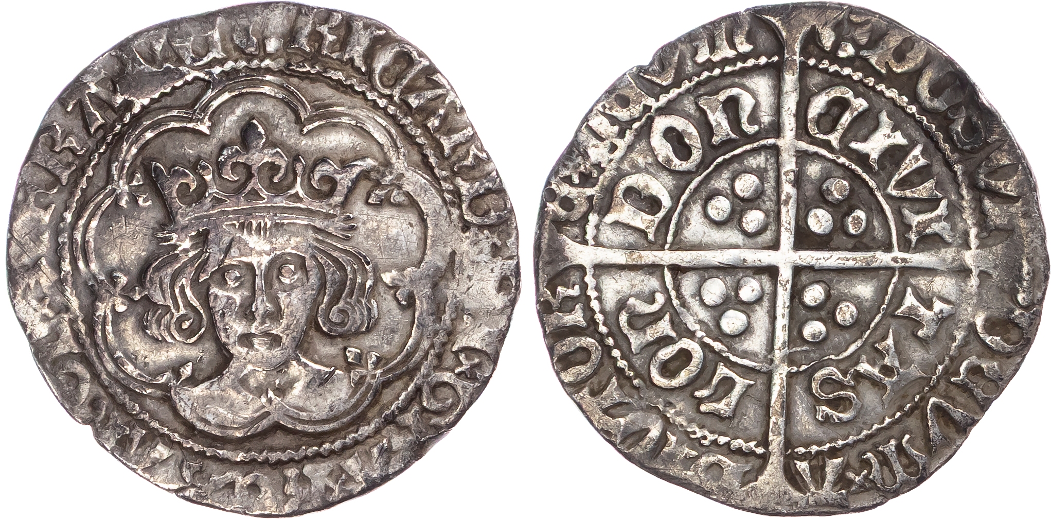 Richard III (1483-1485), AR Groat, Type I, mm. sun and rose 1.