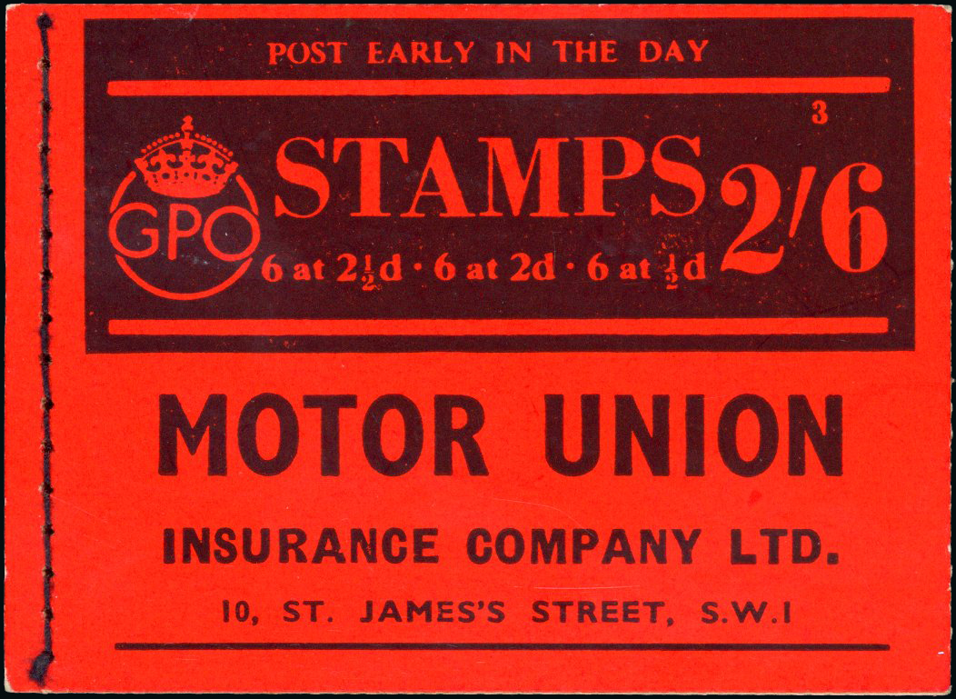 1940 2s6d Booklet (Edition 3). A fine and fresh example all panes with inverted watermarks.