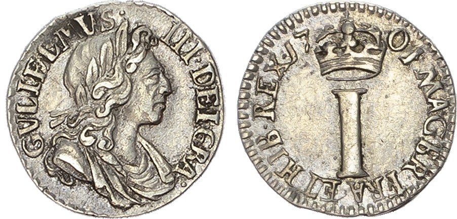 William III (1694-1702), Maundy Penny, 1701