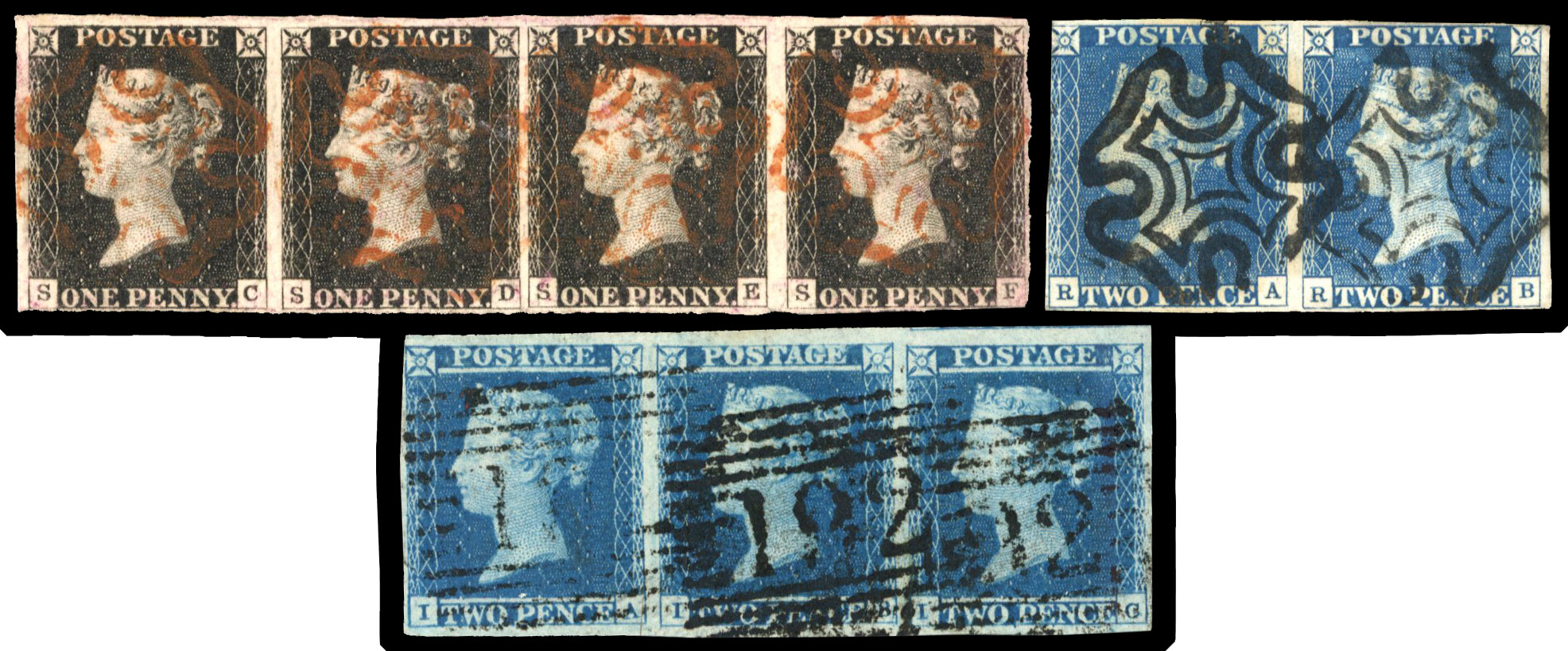 1840-41 line engraved selection