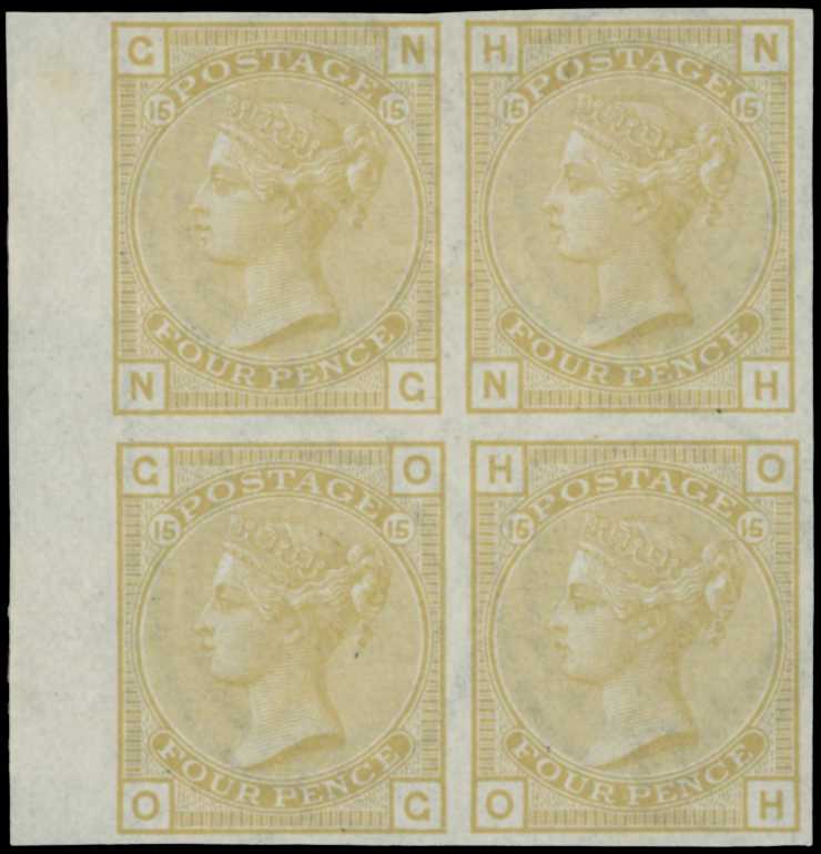 1876 4d Colour trial Pl.15. Very fine unused...