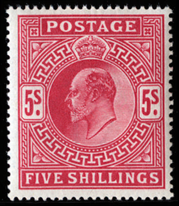 GB 1902 SG 263 5s mint
