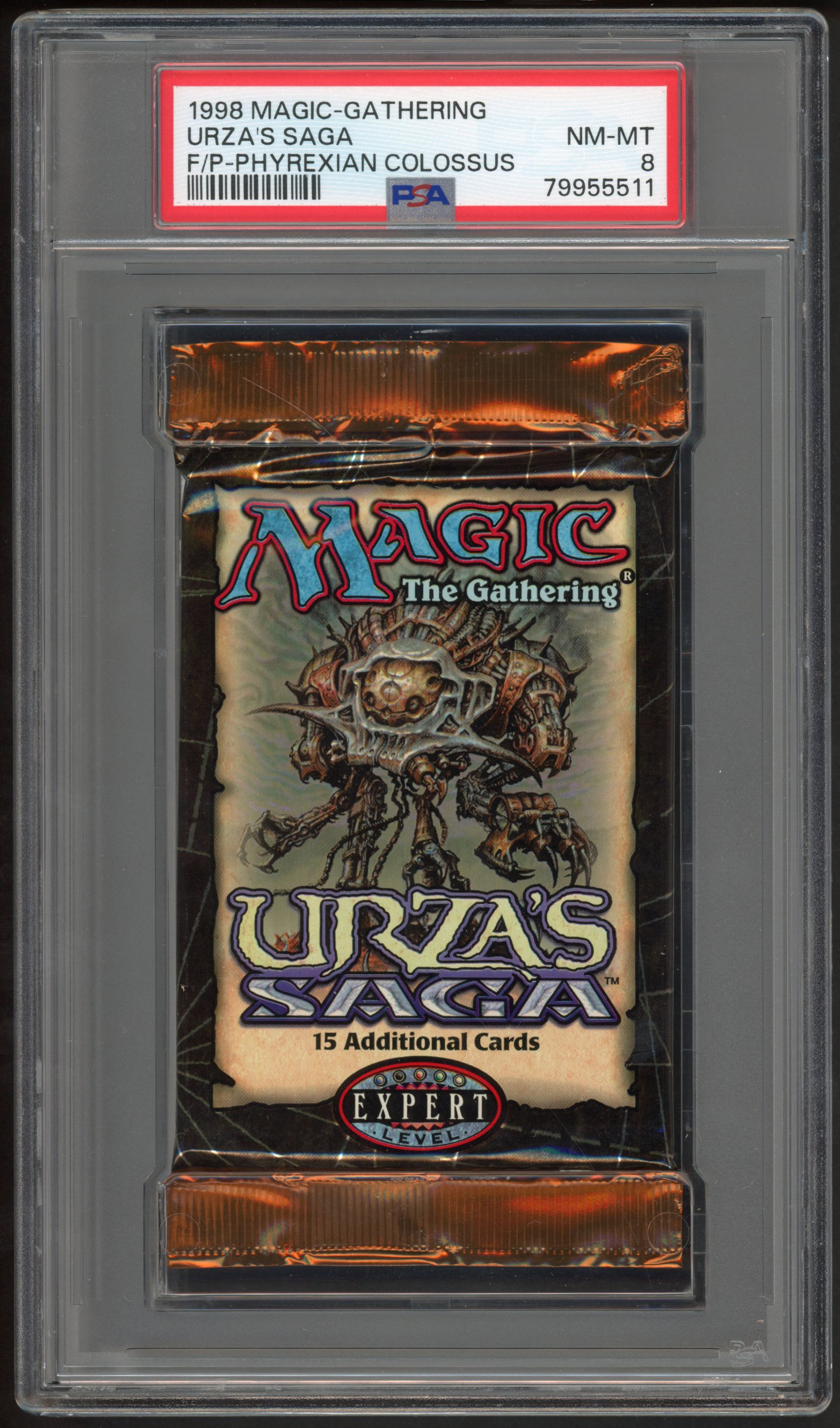 PSA 8 Urza's Saga Booster Pack (Phyrexian Colossus)