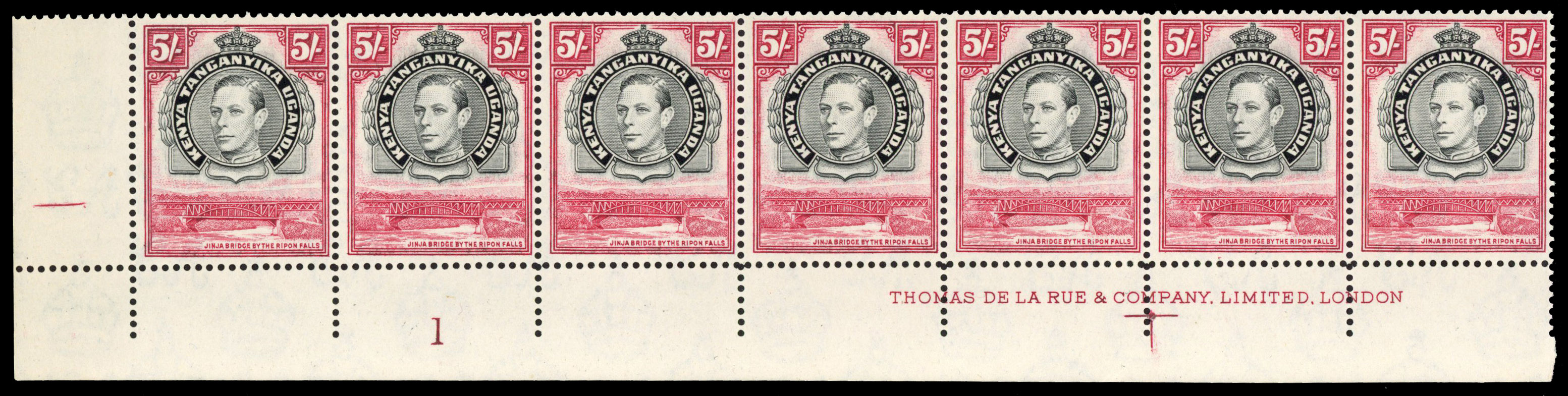 KUT SG 148a imprint strip mint