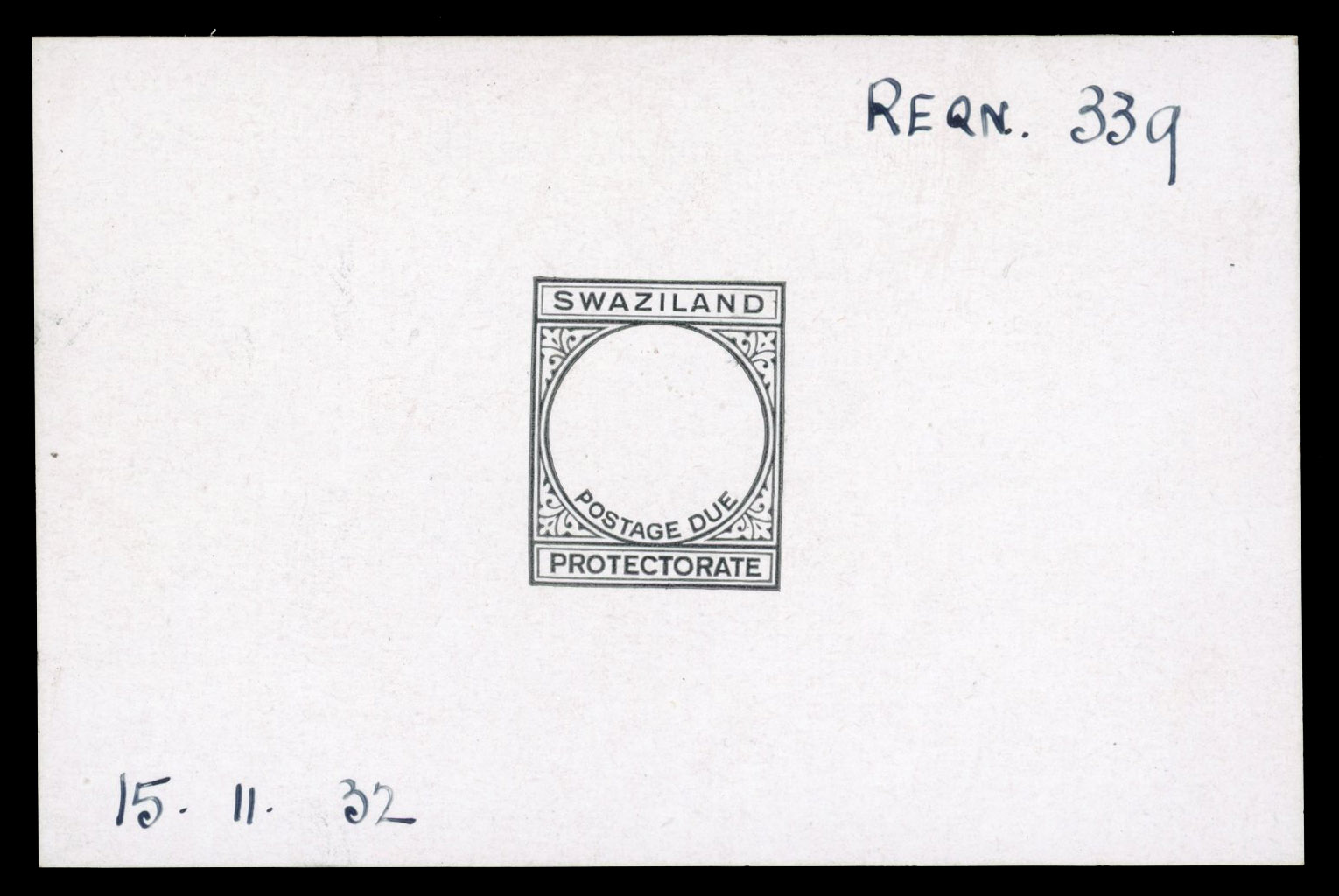 Swaziland SG D2 1932 Postage Due 2d Die Proof