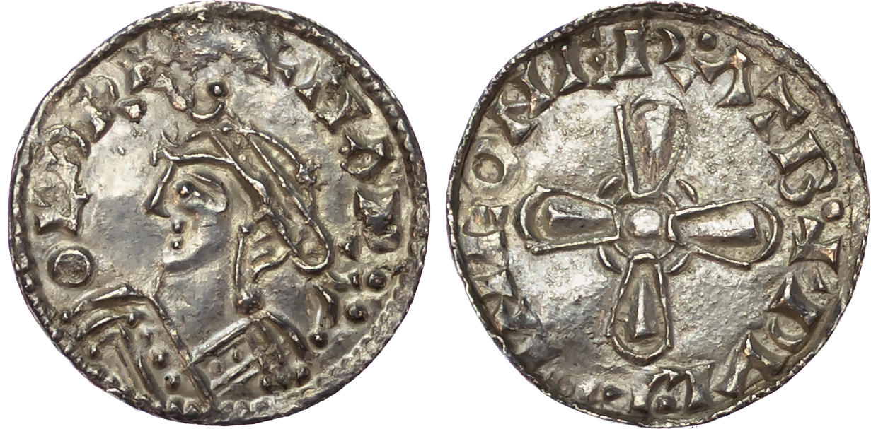 Harold I (1035-1040), AR Penny, Jewel Cross type (c. 1036-1038), Cambridge mint, Wulfwine as moneyer.