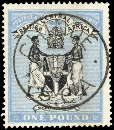 Nyasaland SG 40 1896 £1 used