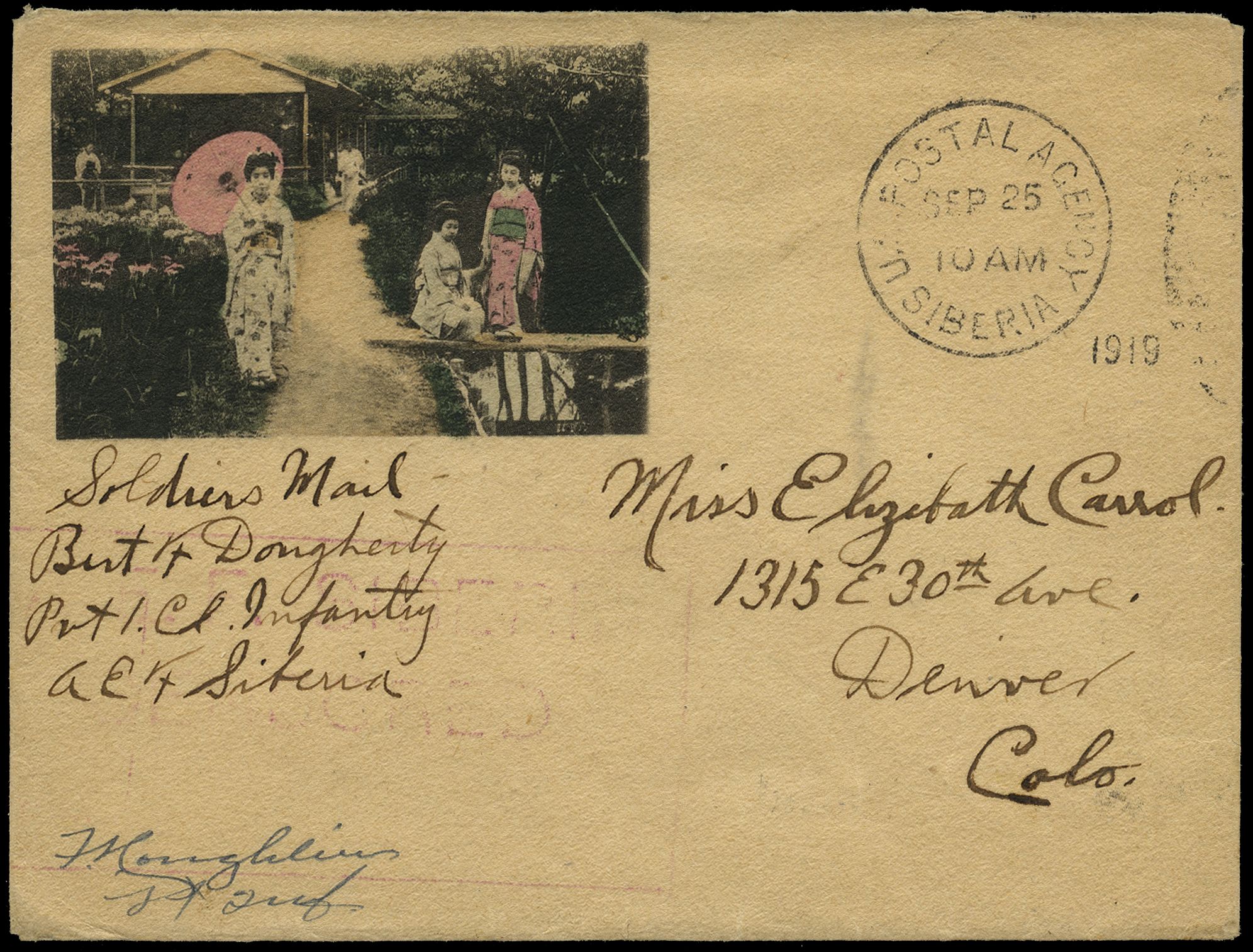 1919 illustrated cover depicting Japanese...