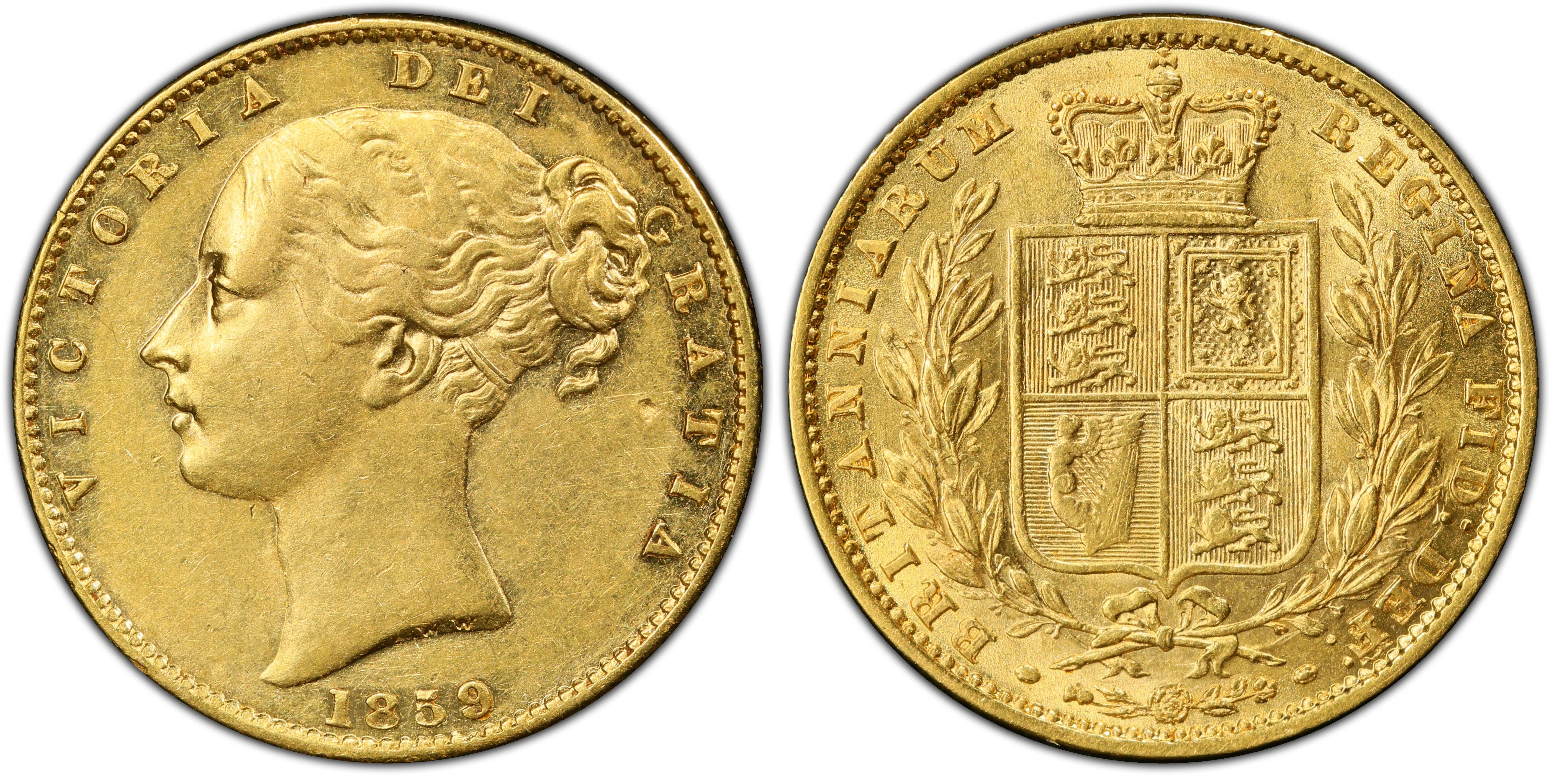 1859 Ansell Victoria Sovereign AU53