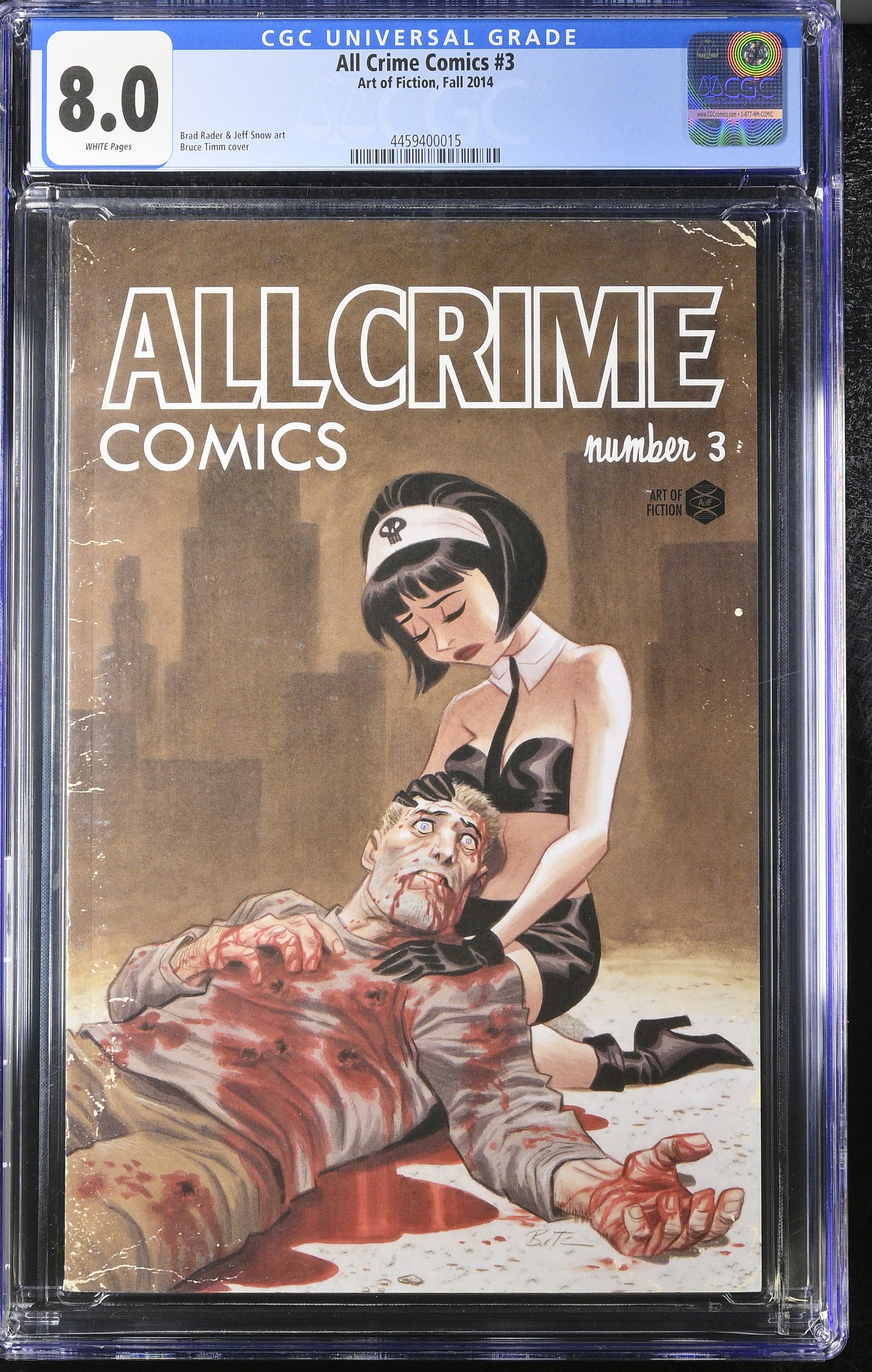 All Crime Comics #3 CGC 8.0 Bruce Timm Cover (Art Of Fiction, 2014) White Pages