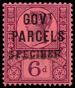 1887 6d Purple/rose-red (Govt.Parcels). Very fine unused o.g....