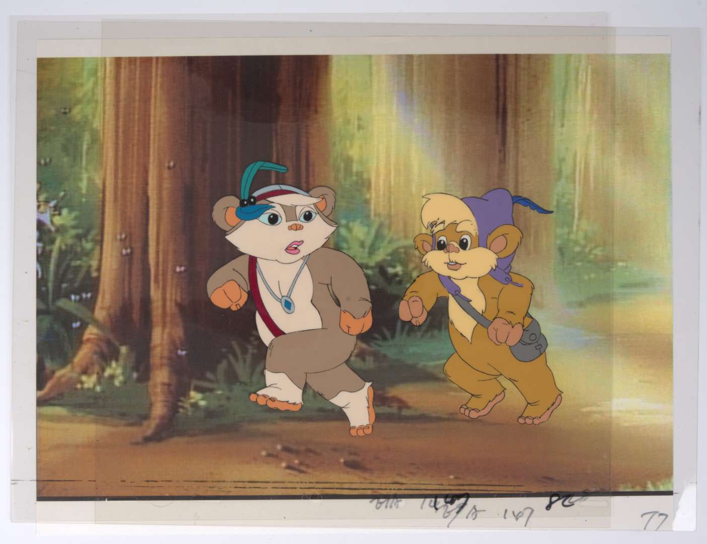 Star Wars: Ewoks The Animated Series Original Hand Painted Production Cels (Lucas Film, 1985-1986) Total 2