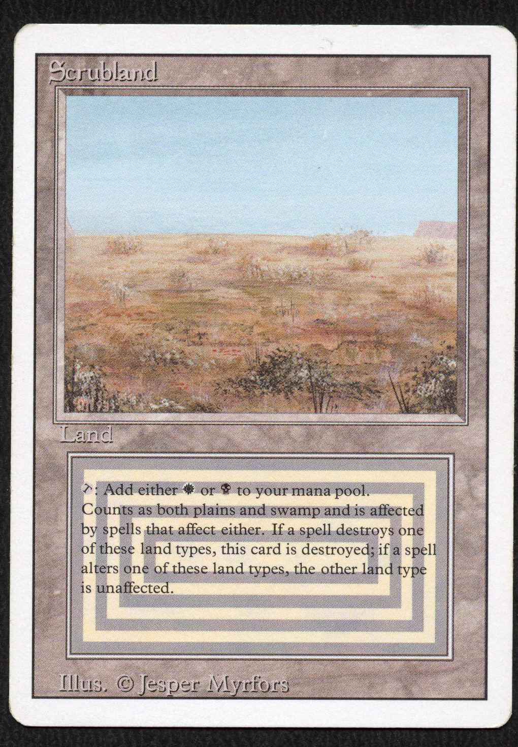 Scrubland - Revised - Moderate Play Condition