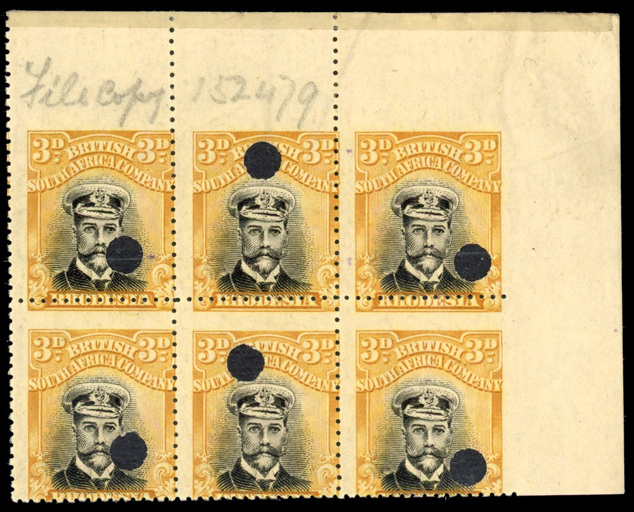 Rhodesia 3d SG 260 archival block