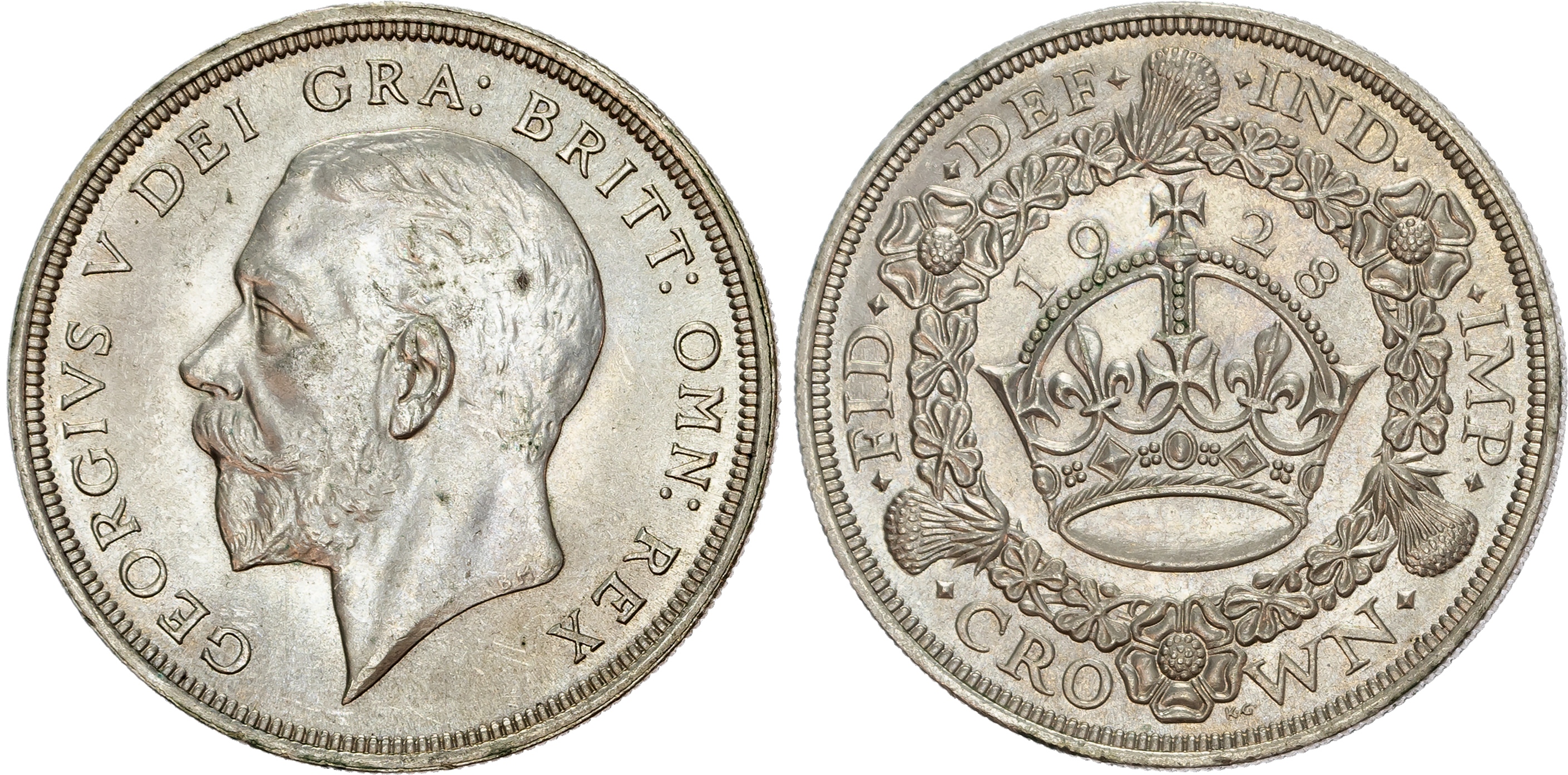 George V (1910-1936), Crown, 1928, wreath type