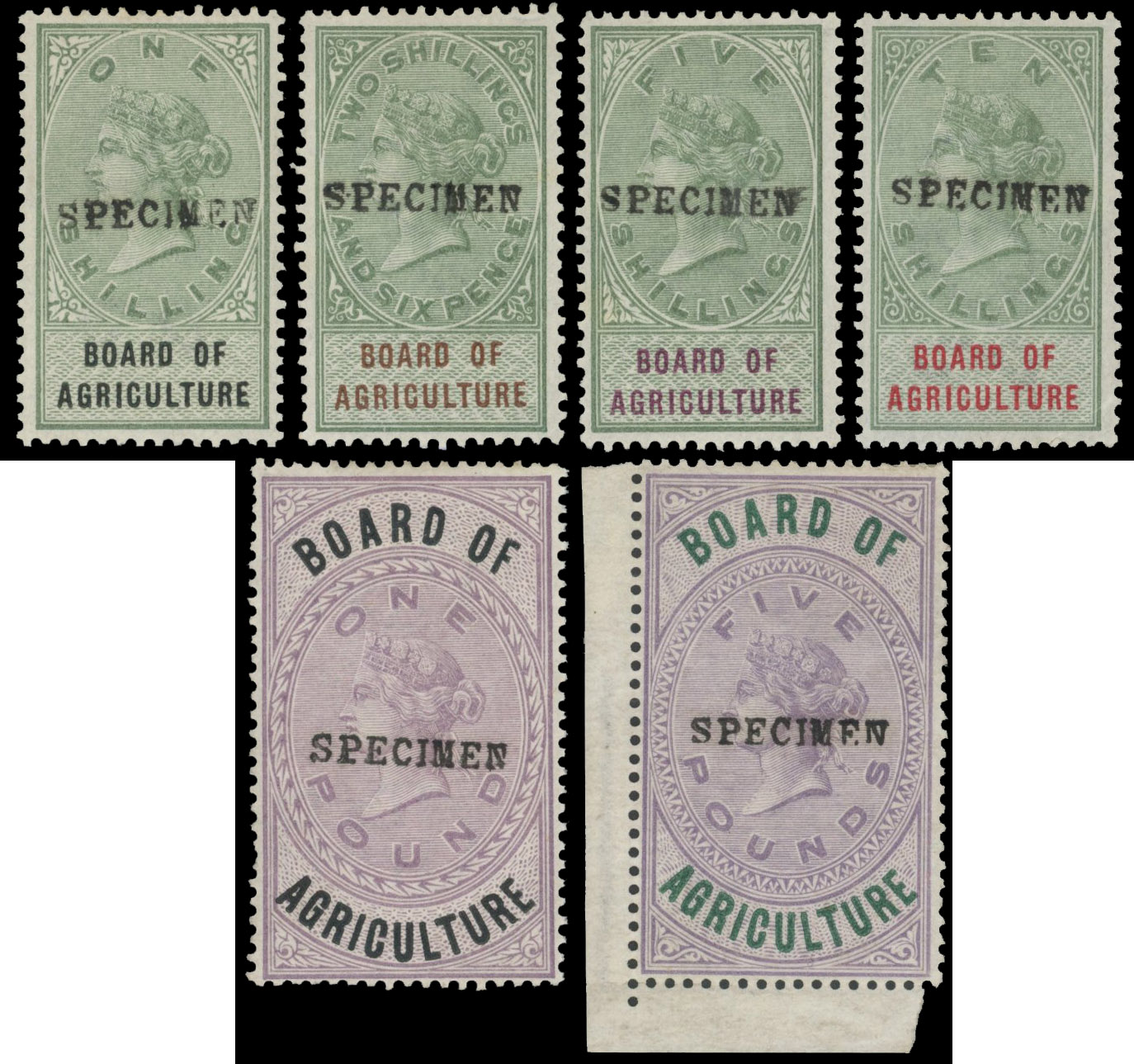 GB Board of Agriculture 1889 Specimen set