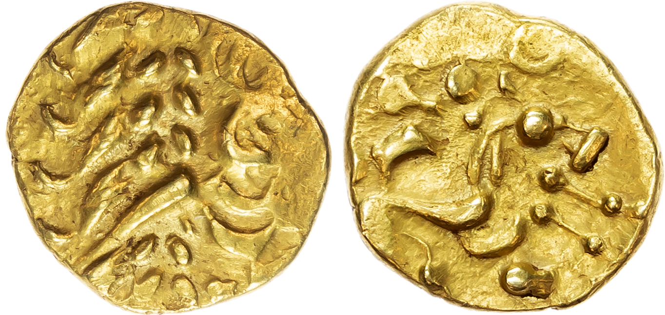 Atrebates (c. 70‑55 BC) AV Stater, ‘Sills Insular, Atrebatic A’ type, 6.45g.