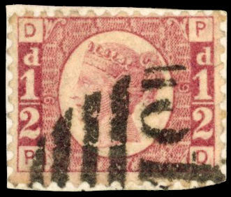 GB SG 48 ½d Plate 9 used on piece 