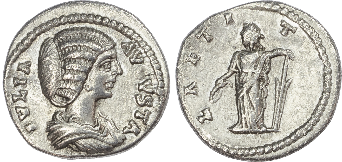 Julia Domna (AD 193-217) AR Denarius, Rome, AD 196-211, 3.29g. 